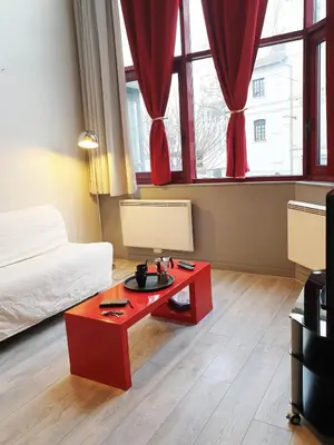 Un ou plusieurs lits dans un hébergement de l'établissement L Esprit Loft, Duplex pour 4 proche Lyon et PartDieu