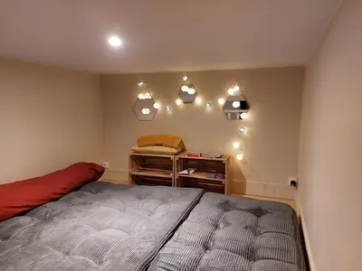Un ou plusieurs lits dans un hébergement de l'établissement Cozy, fully renovated, ideally located