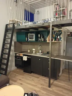 Cuisine ou kitchenette dans l'établissement Appartement