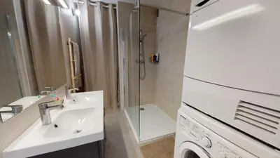 Salle de bains dans l'établissement Chambre spacieuse TV Oled, proche Tête d'or