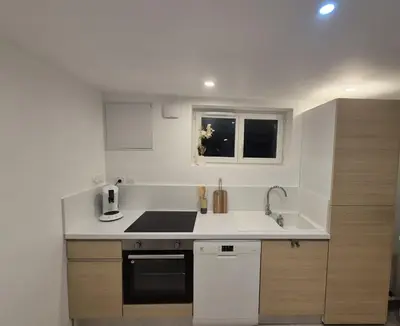 Cuisine ou kitchenette dans l'établissement Studio2 cosy indépendant calme proche Lyon