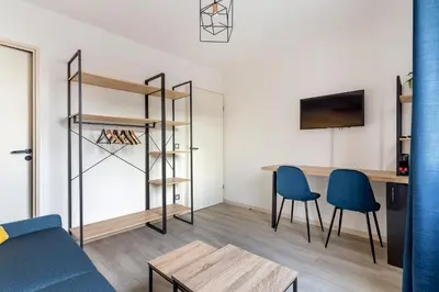 Télévision ou salle de divertissement dans l'établissement Sunny Dream - Centre Lyon, idéal visite ou travail, Wifi, métro à 120 mètres