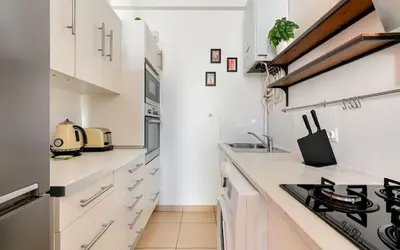 Cuisine ou kitchenette dans l'établissement Chez Etienne