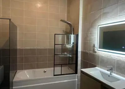 Salle de bains dans l'établissement Chez aurelie