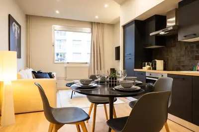 Cuisine ou kitchenette dans l'établissement Le Presqu'île - Escapade Lyonnaise