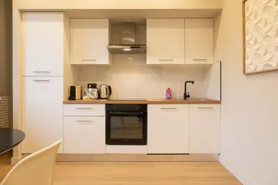 Cuisine ou kitchenette dans l'établissement Le Fourvière - Le Cocon D'or