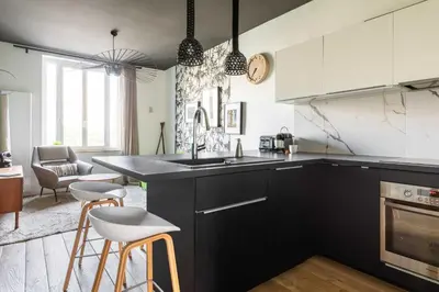 Cuisine ou kitchenette dans l'établissement DIFY Art Déco - Charpennes