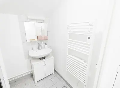 Salle de bains dans l'établissement Studio spacieux avec bureau - Calme & Proche Lyon