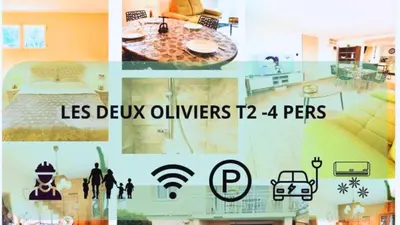Plan de l'établissement Les Deux Oliviers T2 Cozy Clim Free Parking