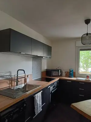 Cuisine ou kitchenette dans l'établissement Charming T2 Garibaldi with parking
