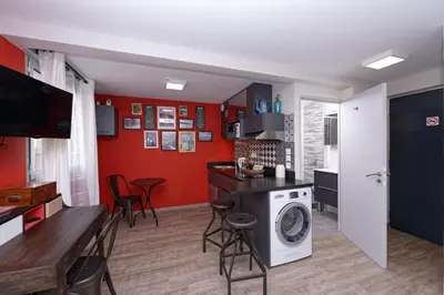 Cuisine ou kitchenette dans l'établissement At home in lyon