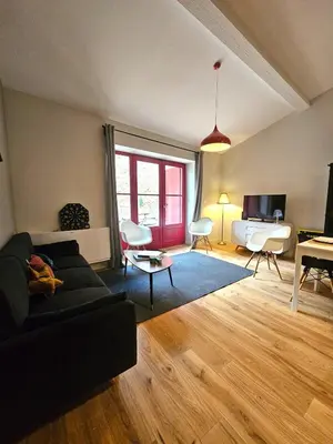 Télévision ou salle de divertissement dans l'établissement Domaine de la Ferrière, Loft avec Jardin -Climatisation- Parc 3 hectares