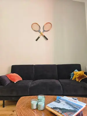 Coin salon dans l'établissement Domaine de la Ferrière, Loft avec Jardin -Climatisation- Parc 3 hectares