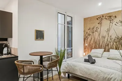 Un ou plusieurs lits dans un hébergement de l'établissement Pop Cordelier - Appartement idéal au coeur de Lyon