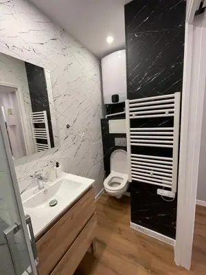 Salle de bains dans l'établissement Saulaie 1