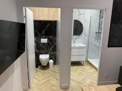 Salle de bains dans l'établissement La voute des sens