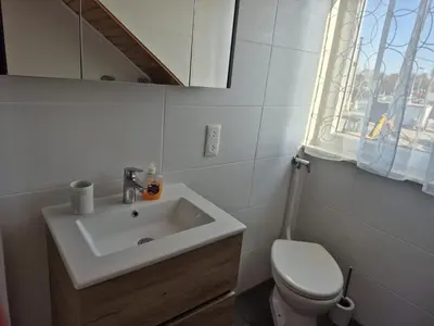 Salle de bains dans l'établissement Prairie