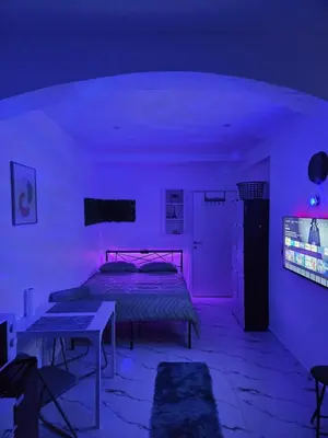 Télévision ou salle de divertissement dans l'établissement Studio modern climatise