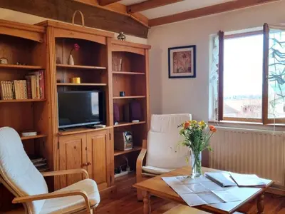 Télévision ou salle de divertissement dans l'établissement Appartement paisible et pratique - 4 pers. - FR-1-496-387