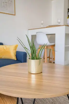 Coin salon dans l'établissement Apartment L'éclat Les Écrins de Corbas