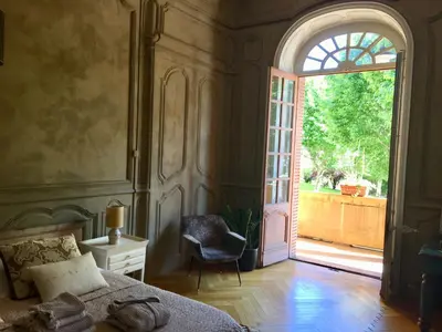 Coin salon dans l'établissement Une Nuit Au Château