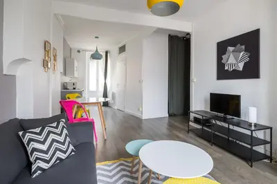 Coin salon dans l'établissement Appartement Lyon Villeurbanne - Enjoy in Lyon