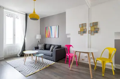 Coin salon dans l'établissement Appartement Lyon Villeurbanne - Enjoy in Lyon