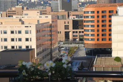 Vue générale sur Lyon ou vue de la ville depuis la maison d'hôtes