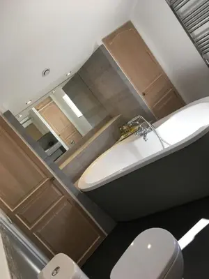 Salle de bains dans l'établissement Chateau Saint Vincent