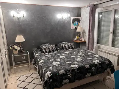 Un ou plusieurs lits dans un hébergement de l'établissement Villa Chapulay
