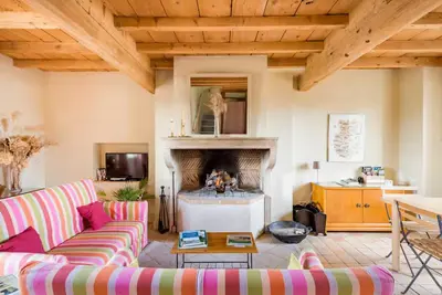 Coin salon dans l'établissement Coeur De Beaujolais