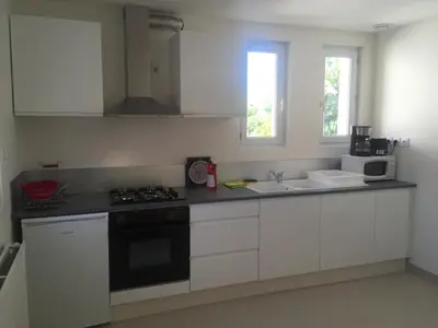 Cuisine ou kitchenette dans l'établissement Gite Le Logis Dauphinois