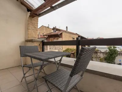 Balcon ou terrasse dans l'établissement Appart Hôtel Bourgoin