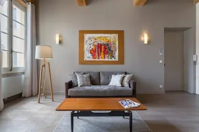 Coin salon dans l'établissement Pearl - Furnished apartment - Downtown Lyon