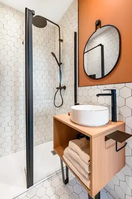 Salle de bains dans l'établissement Studios Part-Dieu Gare - HomaLyon