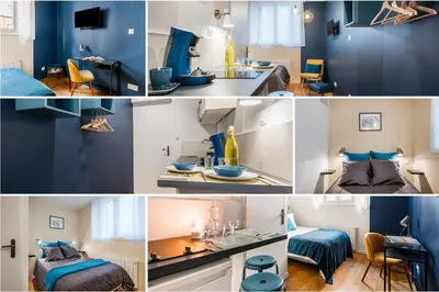 Un ou plusieurs lits dans un hébergement de l'établissement Studios Part-Dieu Gare - HomaLyon