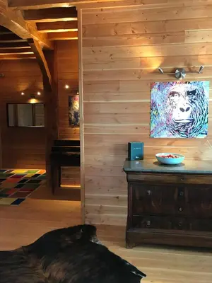 Télévision ou salle de divertissement dans l'établissement Domaine du Mont Monnet - Chambre d'hôtes & Gîte
