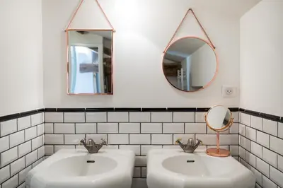 Salle de bains dans l'établissement Gite le Pot de Vin