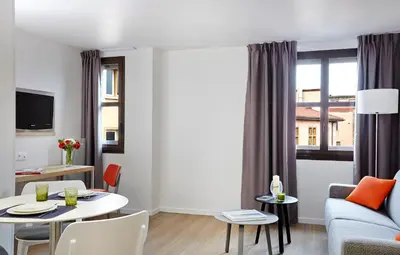 Coin salon dans l'établissement Citadines Presqu'île Lyon