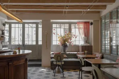 Coin salon dans l'établissement Académie Hôtel Lyon
