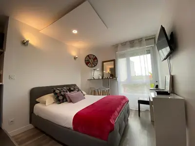 Télévision ou salle de divertissement dans l'établissement Studio Gare Part Dieu
