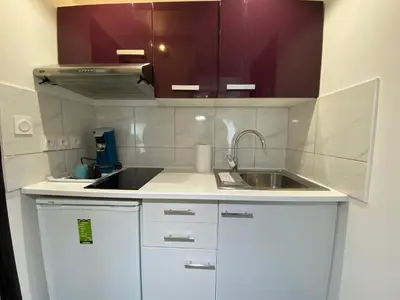 Cuisine ou kitchenette dans l'établissement Studio Gare Part Dieu