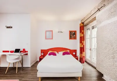 Un ou plusieurs lits dans un hébergement de l'établissement Residence Avy Baudelaire - Lyon Bellecour
