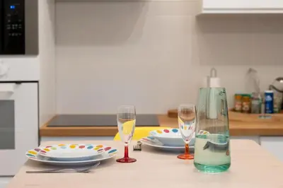 Cuisine ou kitchenette dans l'établissement Suite du Vieux Lyon Cosy & calme - le Quarantaine