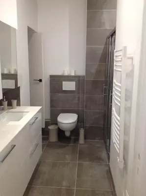 Salle de bains dans l'établissement Charme et Modernité au Cœur de Lyon