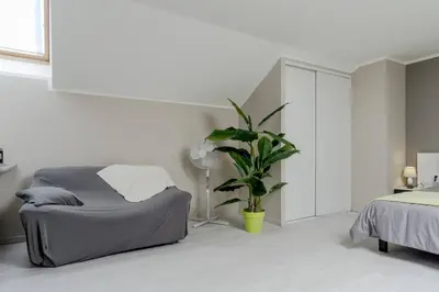 Un ou plusieurs lits dans un hébergement de l'établissement Loft à La Campagne