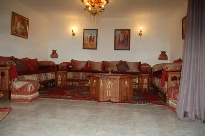 Coin salon dans l'établissement Villa Panoramique