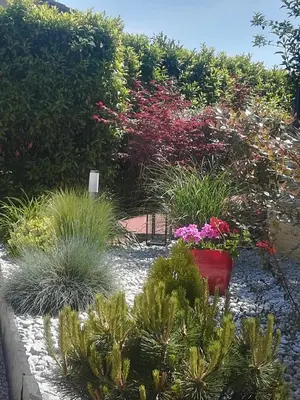 Jardin de l'établissement Ma maison fleurie proche AEROPORT LYON ST EXUPERY, LDLC ARENA, Groupama Stadium,Eurexpo