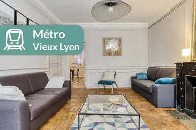 Coin salon dans l'établissement Appartement Saint Jean