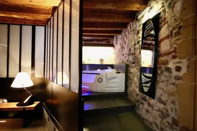 Coin salon dans l'établissement Le Clos de Sainte Croix